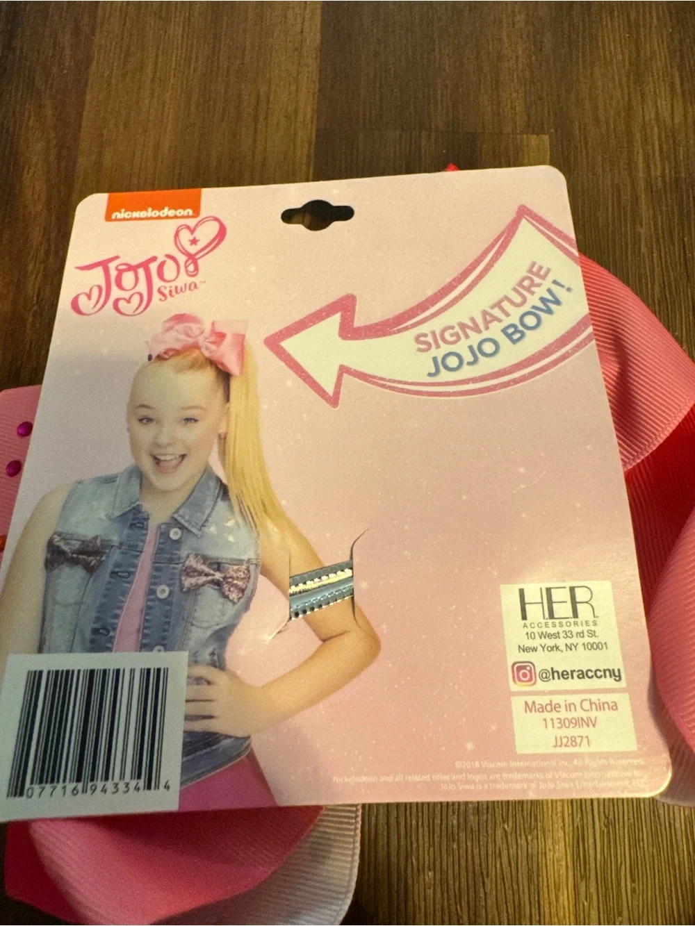 NWT JoJo Siwa Signature Gem-Studded Rhinestone Hair Bow - Nickelodeon